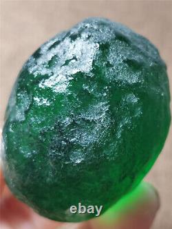 95g Verre d'impact de météorite GEM MOLDAVITE vert Tchèque D473