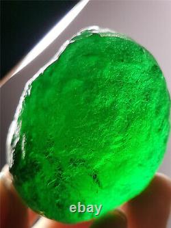 95g Verre d'impact de météorite GEM MOLDAVITE vert Tchèque D473