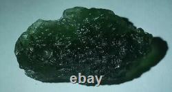 AAA+ Parfait Véritable Météorite de Moldavite Impact Tektite Vert 48.2 carats Chlum