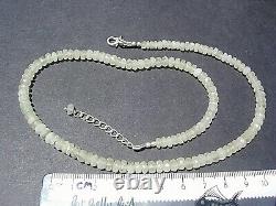 Collier en verre du désert libyen de 86 carats, perles de 6x3 à 5x2mm, impact de météorite