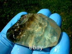 Échantillon d'impact de météorite de tectite en verre du désert libyen (270 crt) Super Gem AAAAA