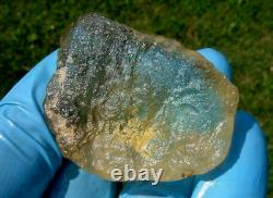 Échantillon d'impact de météorite de tectite en verre du désert libyen (270 crt) Super Gem AAAAA