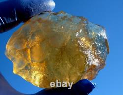 Échantillon d'impact de météorite de verre du désert libyen (550 crt) Super Gem AAAAA