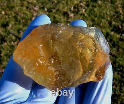 Échantillon d'impact de météorite de verre du désert libyen (550 crt) Super Gem AAAAA