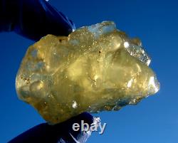 Échantillon d'impact de téktite de météorite en verre du désert libyen (340 ct) Super Gem AAAA+