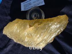 Échantillon d'impact de téktite de météorite en verre du désert libyen (5000 crt) - Plat - grand (1 kg)