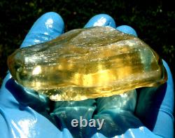 Échantillon d'impact de téktite de météorite en verre du désert libyen (525 crt) Super Gem AAAA+