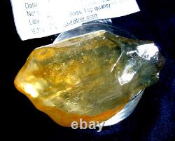 Échantillon d'impact de téktite de météorite en verre du désert libyen (525 crt) Super Gem AAAA+