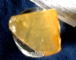 Échantillon d'impact de téktite de météorite en verre du désert libyen (610 crt) Dimples Super Gem