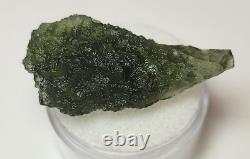 Goutte de larme 32,1 carats 34mm de long République tchèque Moldavite de l'impact d'une météorite