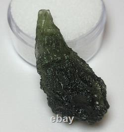 Goutte de larme 32,1 carats 34mm de long République tchèque Moldavite de l'impact d'une météorite