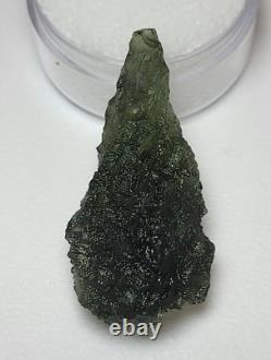 Goutte de larme 32,1 carats 34mm de long République tchèque Moldavite de l'impact d'une météorite