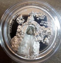 Îles Cook 2020, Impact de la météorite de Viñales, 1 oz d'argent $5 avec boîte et COA