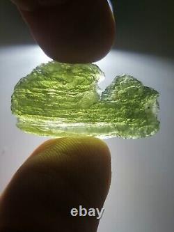 Localité de moldavite Chlum 5,95g / 3,5cm Verre d'impact de météorite tectite tchèque