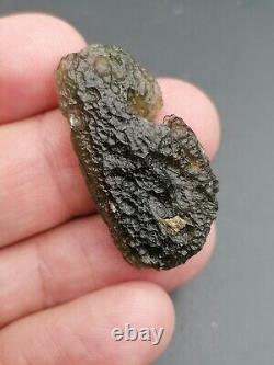 Localité de moldavite Chlum 5,95g / 3,5cm Verre d'impact de météorite tectite tchèque