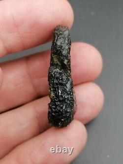 Localité de moldavite Chlum 5,95g / 3,5cm Verre d'impact de météorite tectite tchèque