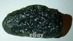 MOLDAVITE République tchèque Véritable météorite d'impact verte Tektite 69,5 carats