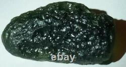 MOLDAVITE République tchèque Véritable météorite d'impact verte Tektite 69,5 carats