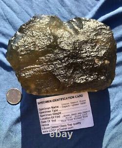 Météorite en verre du désert libyen Tektite impact échantillon (5400 crt) Très grand (1 Kg)