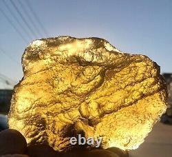 Météorite en verre du désert libyen Tektite impact échantillon (5400 crt) Très grand (1 Kg)