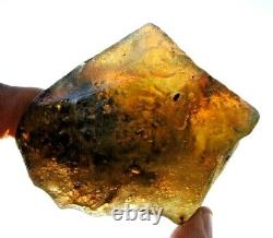 Météorite en verre du désert libyen spécimen d'impact de téktite (825 crt) Très sombre (Rare)