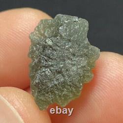 Moldavite naturel de République tchèque 2.95g Tektite verte, Impact de météorite