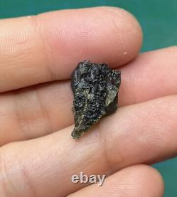 Moldavite naturel de République tchèque 3.10g Tektite verte, impact de météorite