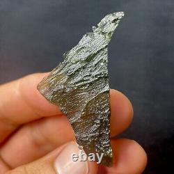 Moldavite naturel de la République tchèque 10.12g Tektite verte, impact de météorite