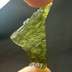 Moldavite naturel de la République tchèque 10.12g Tektite verte, impact de météorite