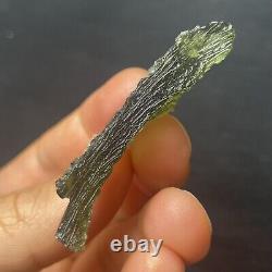 Moldavite naturel de la République tchèque 10.12g Tektite verte, impact de météorite