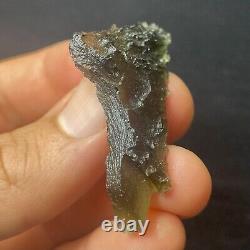 Moldavite naturel de la République tchèque 10.12g Tektite verte, impact de météorite