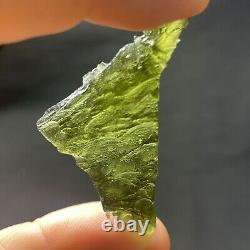 Moldavite naturel de la République tchèque 10.12g Tektite verte, impact de météorite