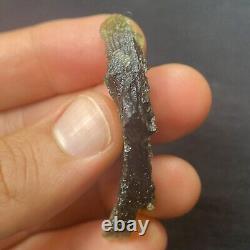 Moldavite naturel de la République tchèque 10.12g Tektite verte, impact de météorite