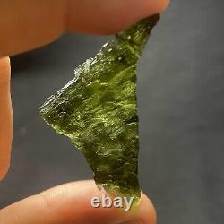 Moldavite naturel de la République tchèque 10.12g Tektite verte, impact de météorite