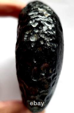 SUPER GRANDE TEKTITE 1 289 ct. TAILLE RARE IMPACT DE MÉTÉORITE ASTÉROÏDE NATUREL #67328