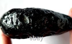 SUPER GRANDE TEKTITE 1 289 ct. TAILLE RARE IMPACT DE MÉTÉORITE ASTÉROÏDE NATUREL #67328