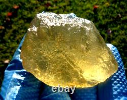 Spécimen d'impact de téktite de météorite en verre du désert libyen (480 crt) Superbe gemme de qualité A+