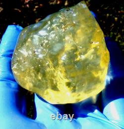 Specimen d'impact de téktite de météorite en verre du désert libyen (500 crt) Super Gem AAAAA