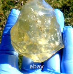 Specimen d'impact de téktite de météorite en verre du désert libyen (500 crt) Super Gem AAAAA