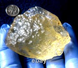 Spécimen d'impact de téktite de météorite en verre du désert libyen (540 crt) Super Gem AAAA