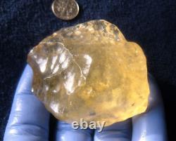 Spécimen d'impact de téktite de météorite en verre du désert libyen (540 crt) Super Gem AAAA