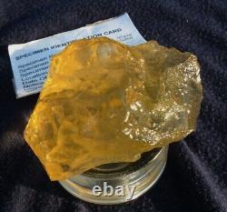 Spécimen d'impact de téktite de météorite en verre du désert libyen (950 ct) de qualité gemme AAAA+