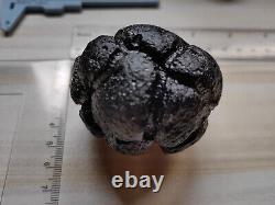 Tektite Philippinite Rare large 200g Bicolite Meteorite Impact Glass Deep Groove <br/>- Tektite Philippinite Rare gros 200g Bicolite météorite Verre d'impact Rainure profonde