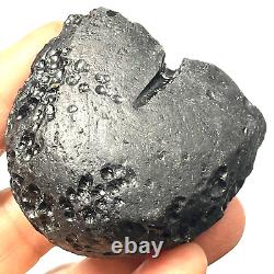 Tektite indochinite roche spatiale impactite d'impact de météorite 92 g courbe de pierre