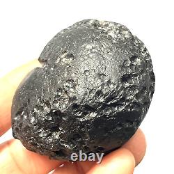 Tektite indochinite roche spatiale impactite d'impact de météorite 92 g courbe de pierre