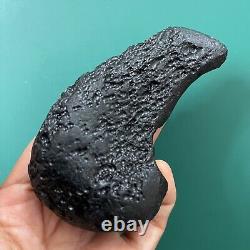 Tektite indochinite roche spatiale impactite de météorite pierre d'impact 143 g rare