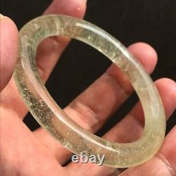 Verre d'impact du désert libyen, météorite, téktite, bracelets taillés et polis parfaitement