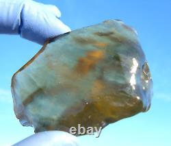 Verre de désert libyen spécimen d'impact de météorite tectite (425 crt) Meilleur Gemme AAAAA+