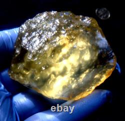 Verre du désert libyen météorite Tektite spécimen d'impact (500 crt) Dimples Super Gem